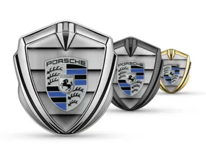 Porsche Emblema Metal Insignia Rápido Estilo Fulgente Toque